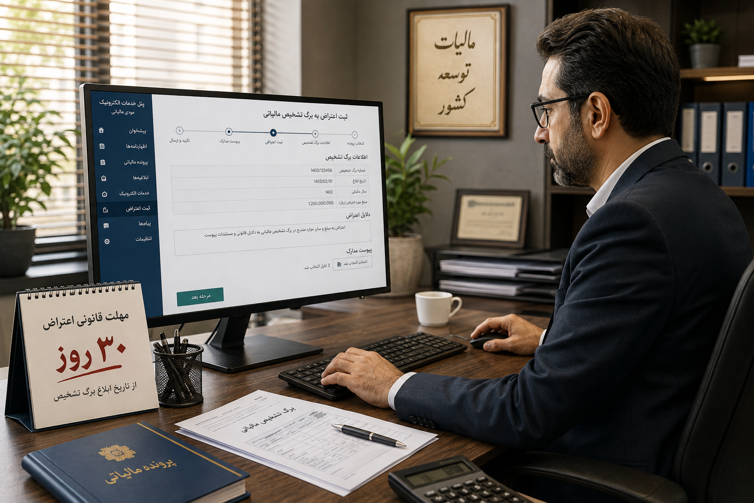 مهلت اعتراض به برگ تشخیص برآوردی چقدر است؟