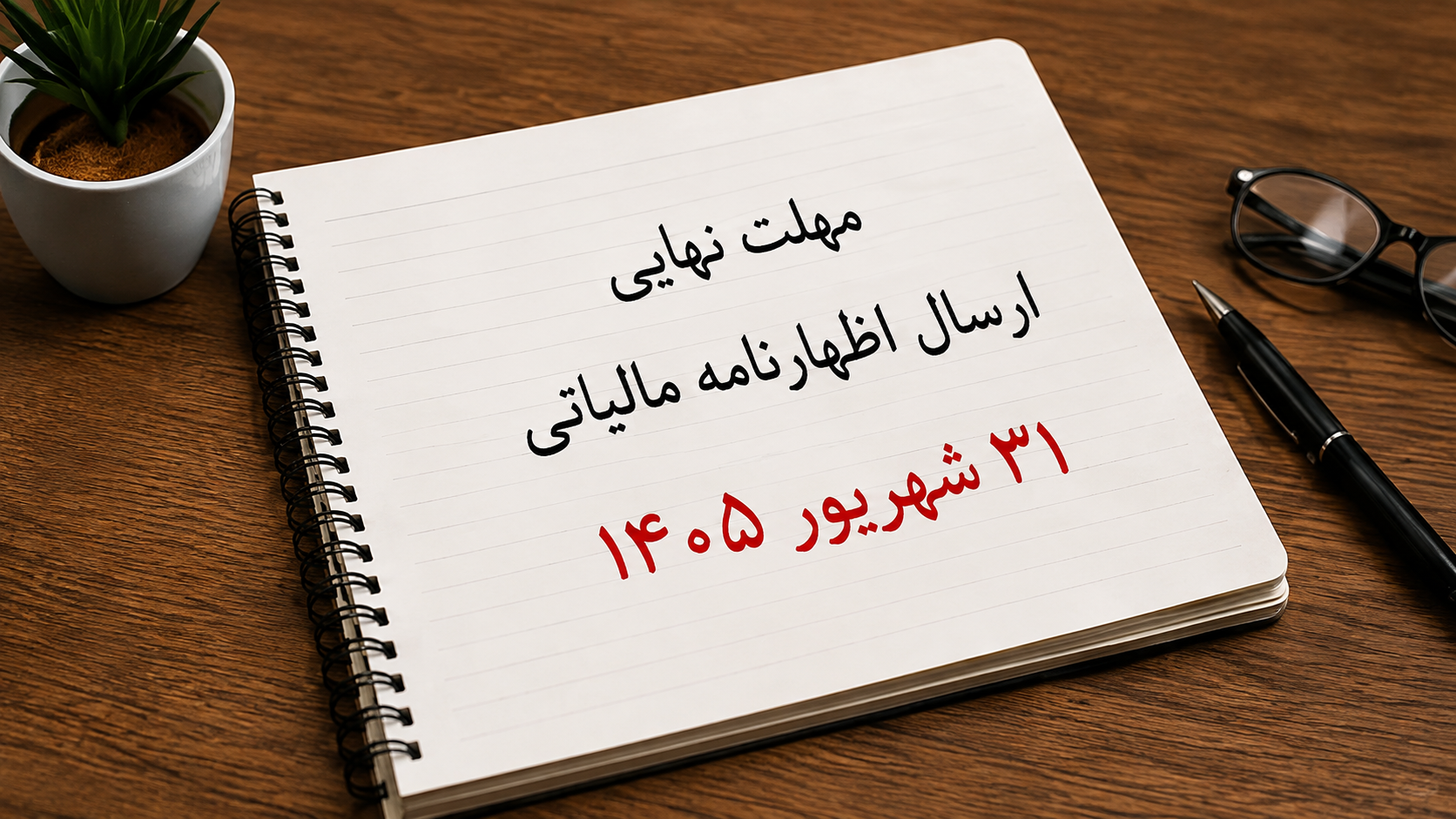آخرین مهلت ارسال اظهارنامه مالیاتی عملکرد ۱۴۰۴ تا ۳۱ شهریور ۱۴۰۵