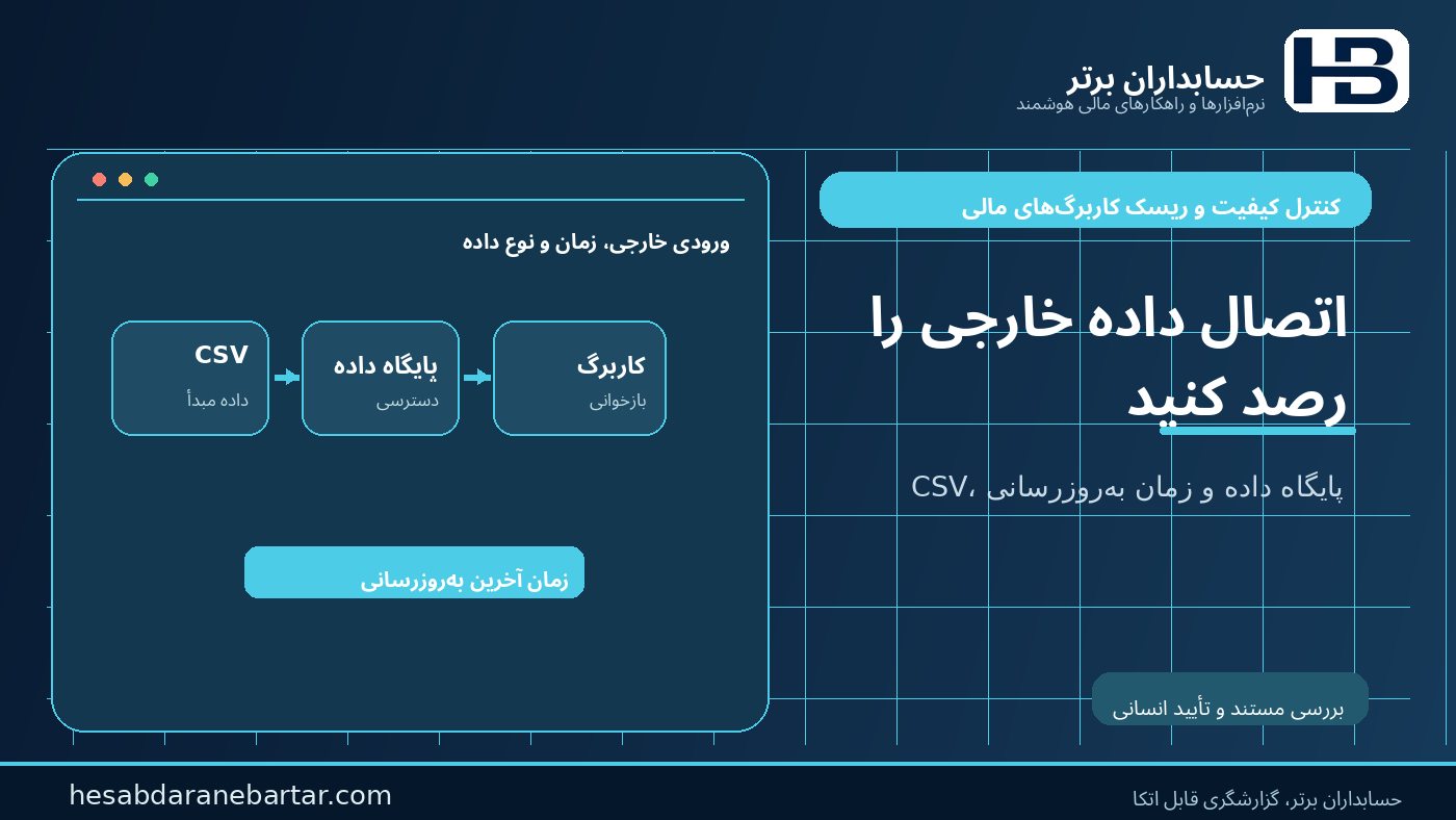 اتصال خارجی داده؛ کنترل منبع و زمان به‌روزرسانی در کنترل ریسک کاربرگ‌های مالی