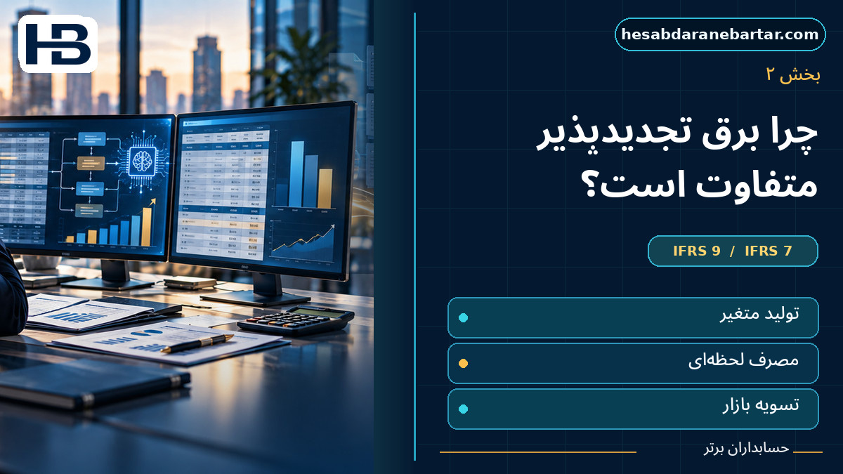 چرا قرارداد برق تجدیدپذیر از قرارداد عادی متفاوت است؟؛ تصویر فارسی حسابداران برتر
