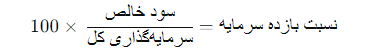 نسبت بازده سرمایه