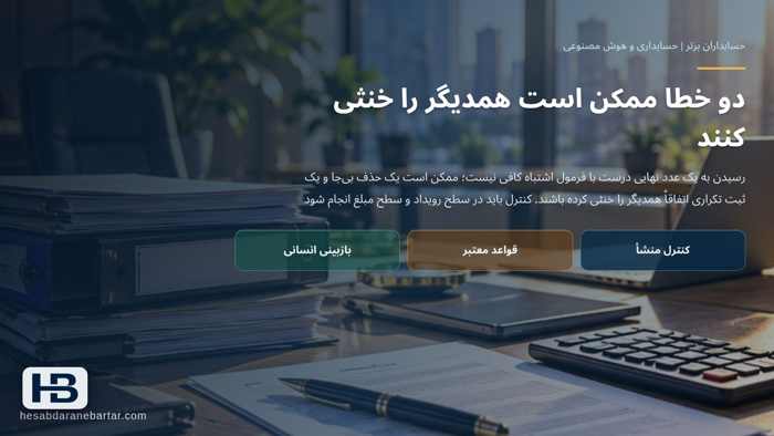 تصویر تحلیلی درباره دو خطا ممکن است همدیگر را خنثی کنند در آزمون پذیرش پیش از اتصال به مشتری واقعی