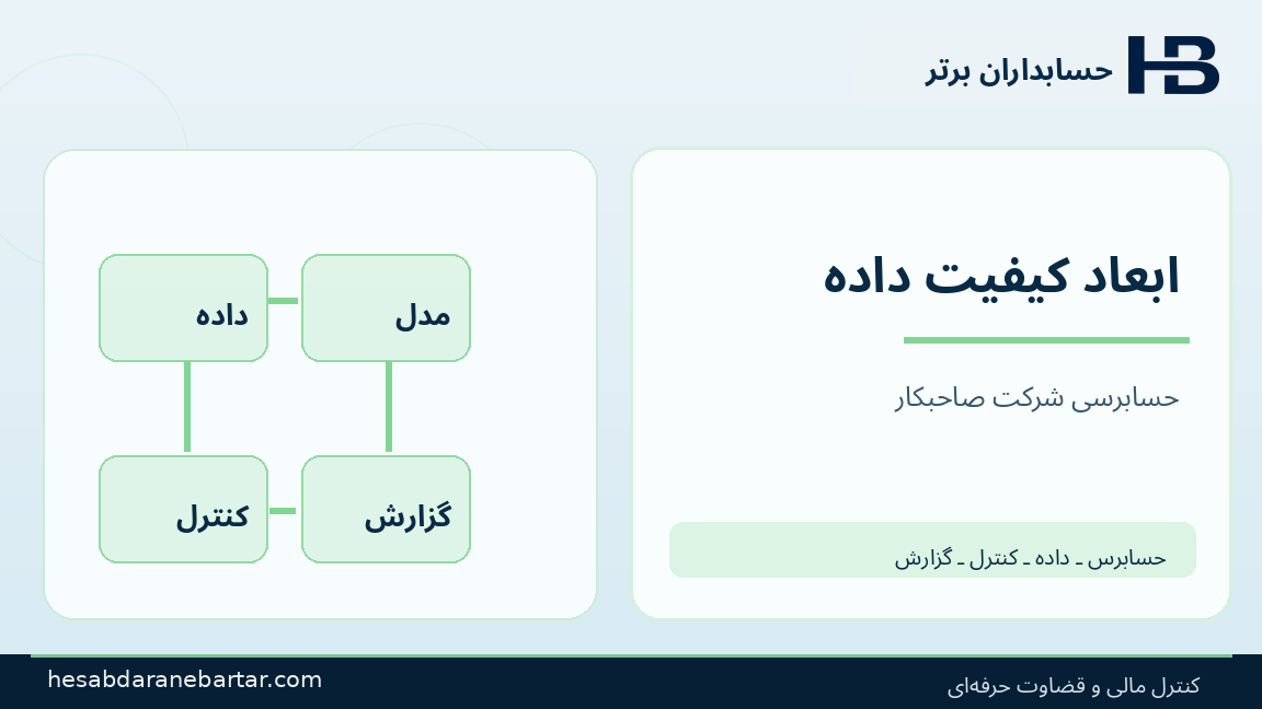 ابعاد کیفیت داده؛ تصویری از کنترل و شواهد در حسابرسی هوش مصنوعی شرکت