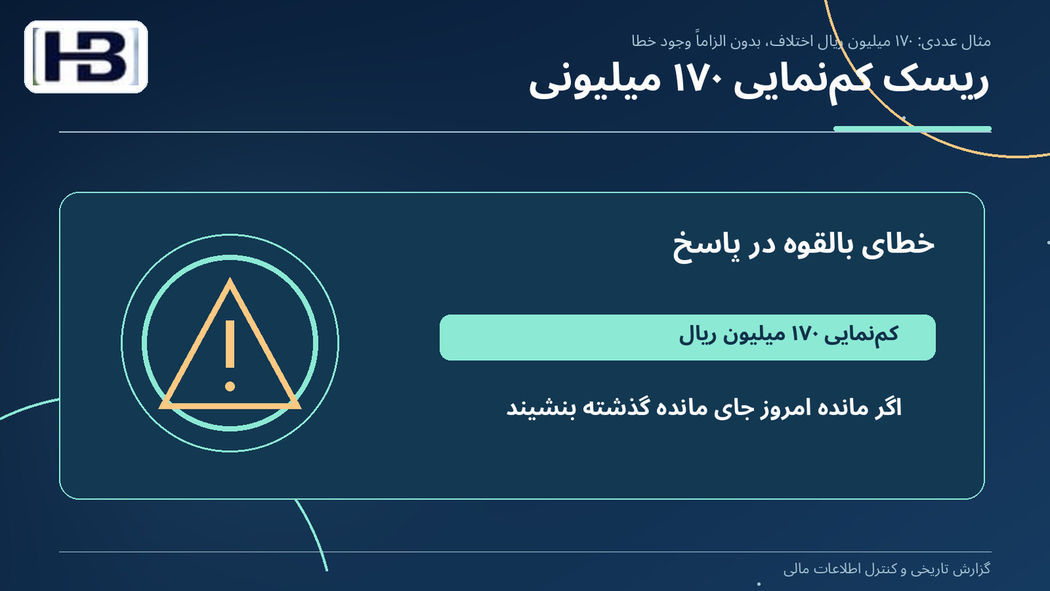 ریسک کم‌نمایی ۱۷۰ میلیونی