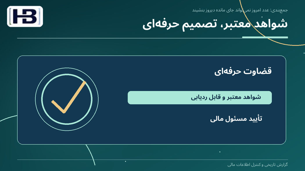 شواهد معتبر، تصمیم حرفه‌ای