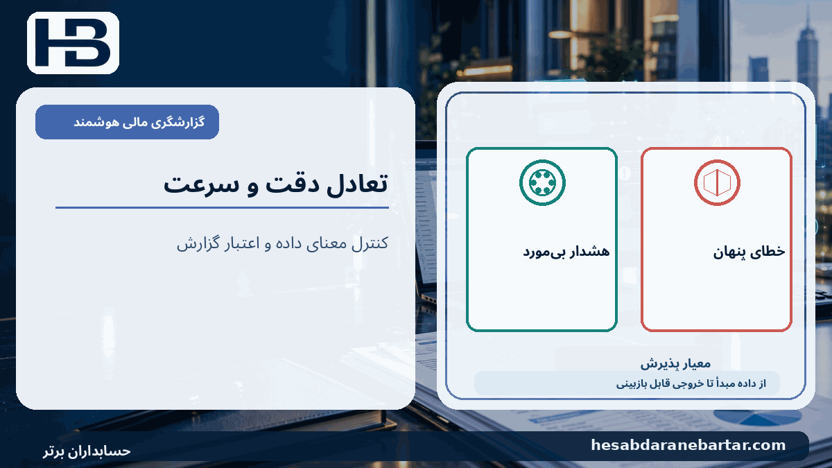 تعادل دقت و سرعت؛ هشدار بی‌مورد، خطای پنهان، معیار پذیرش در کنترل کیفیت گزارشگری مالی