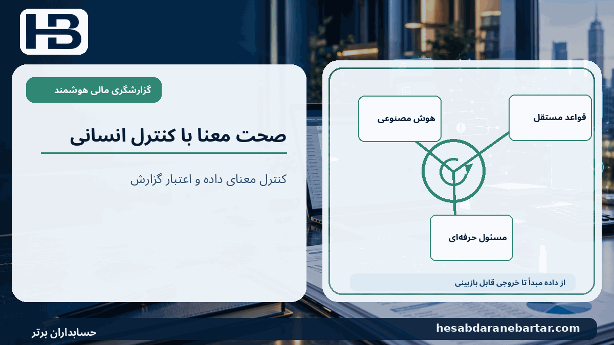 صحت معنا با کنترل انسانی؛ هوش مصنوعی، قواعد مستقل، مسئول حرفه‌ای در کنترل کیفیت گزارشگری مالی