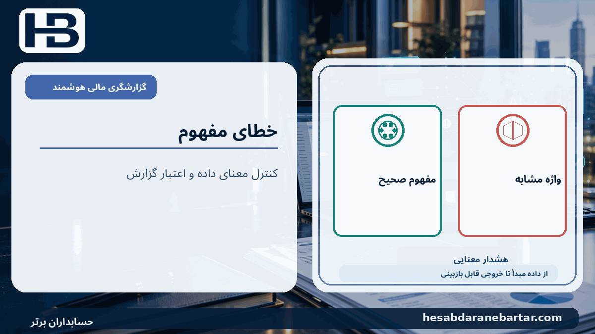 خطای مفهوم؛ مفهوم صحیح، واژه مشابه، هشدار معنایی در کنترل کیفیت گزارشگری مالی