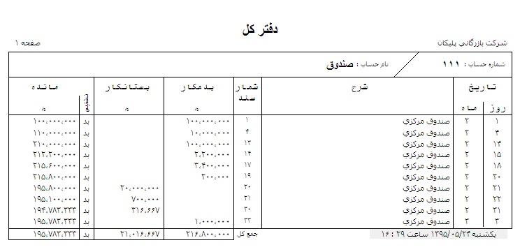 حسابداری دفتر آموزشی