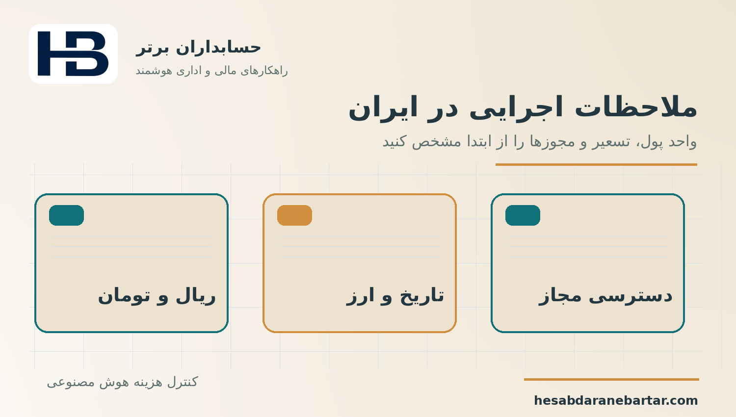 ملاحظات اجرایی در ایران؛ کنترل هزینه مصرف هوش مصنوعی در نرم‌افزار مالی