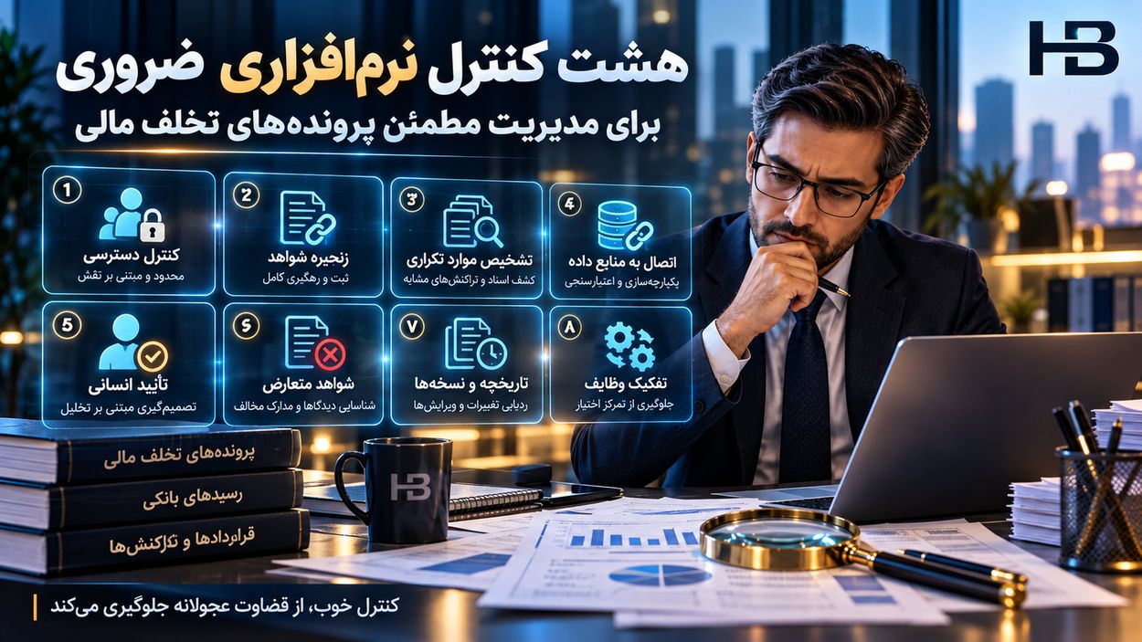 کنترلهای ضروری سامانه بررسی پرونده تخلف مالی
