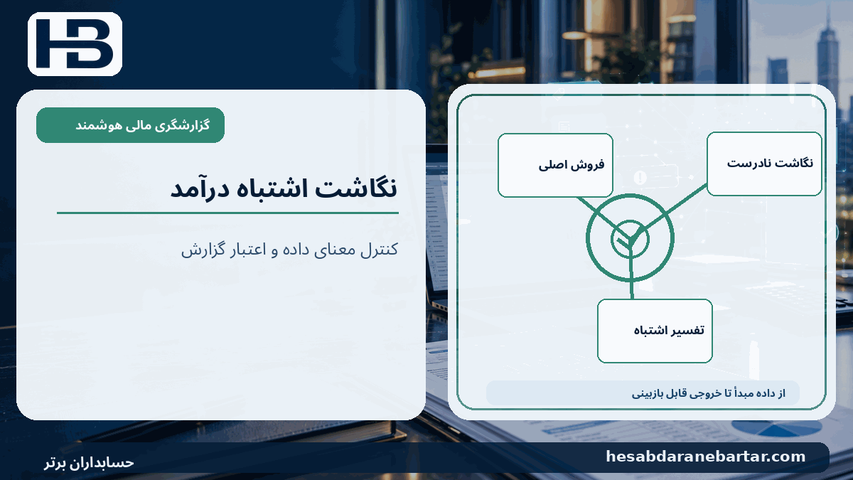نگاشت اشتباه درآمد؛ فروش اصلی، نگاشت نادرست، تفسیر اشتباه در کنترل کیفیت گزارشگری مالی
