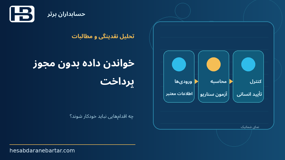 خواندن داده بدون مجوز پرداخت؛ چه اقدام‌هایی نباید خودکار شوند؟
