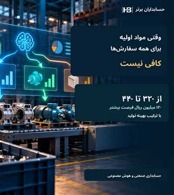 تخصیص مواد اولیه محدود با هوش مصنوعی؛ جلوگیری از ۱۲۰ میلیون ریال زیان فرصت در تولید