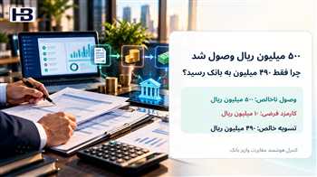 مشتری ۵۰۰ میلیون ریال پرداخت کرده؛ چرا فقط ۴۹۰ میلیون ریال به حساب شرکت واریز شده است؟